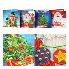 Load image into Gallery viewer, 4pcs/set Christmas Greeting Cards Diamond Painting
