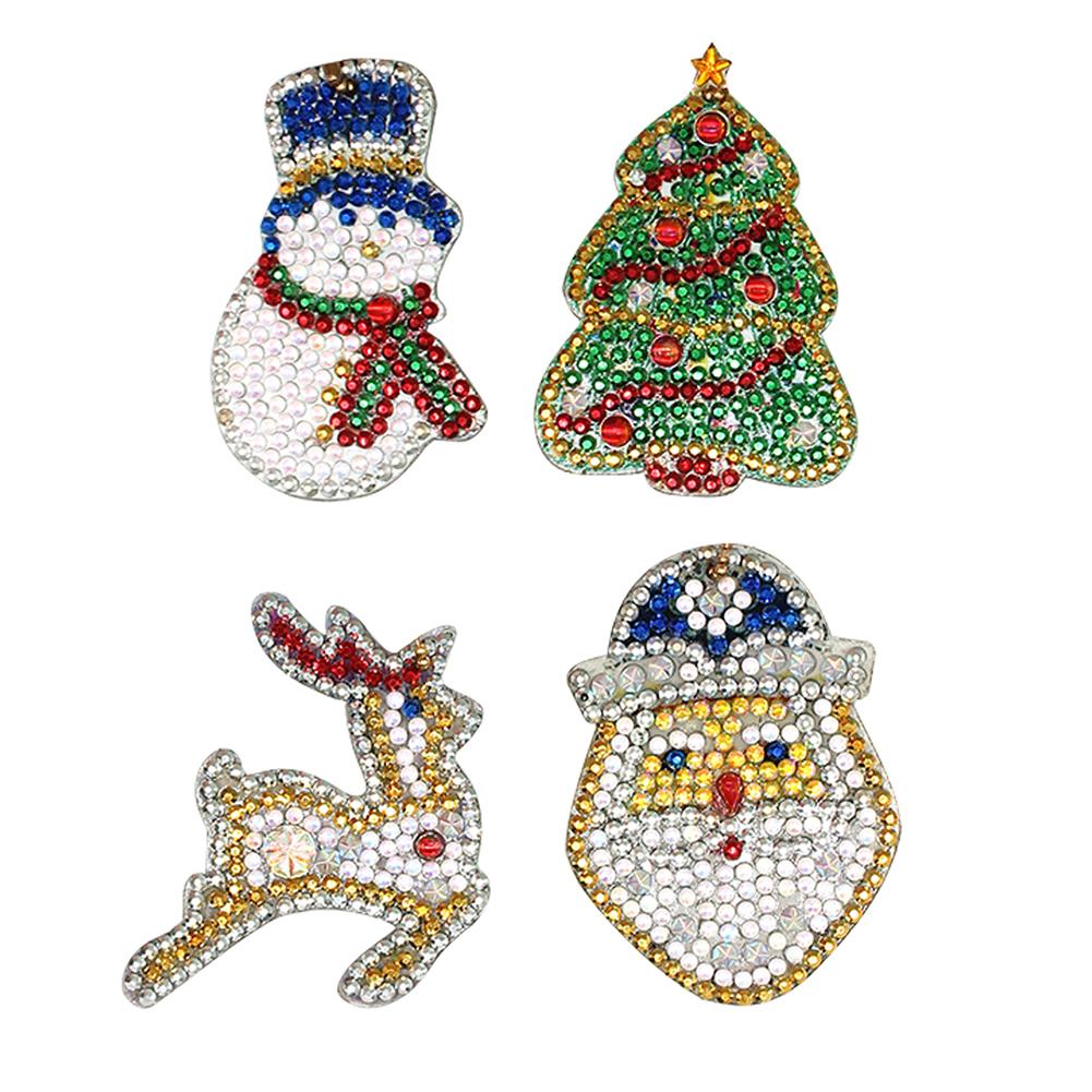 4pcs Christmas DIY Keychain