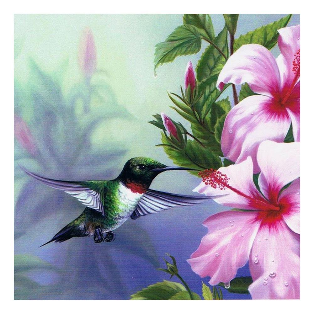 Flowers Bird  - Full Drill Round Drill - 30x30cm