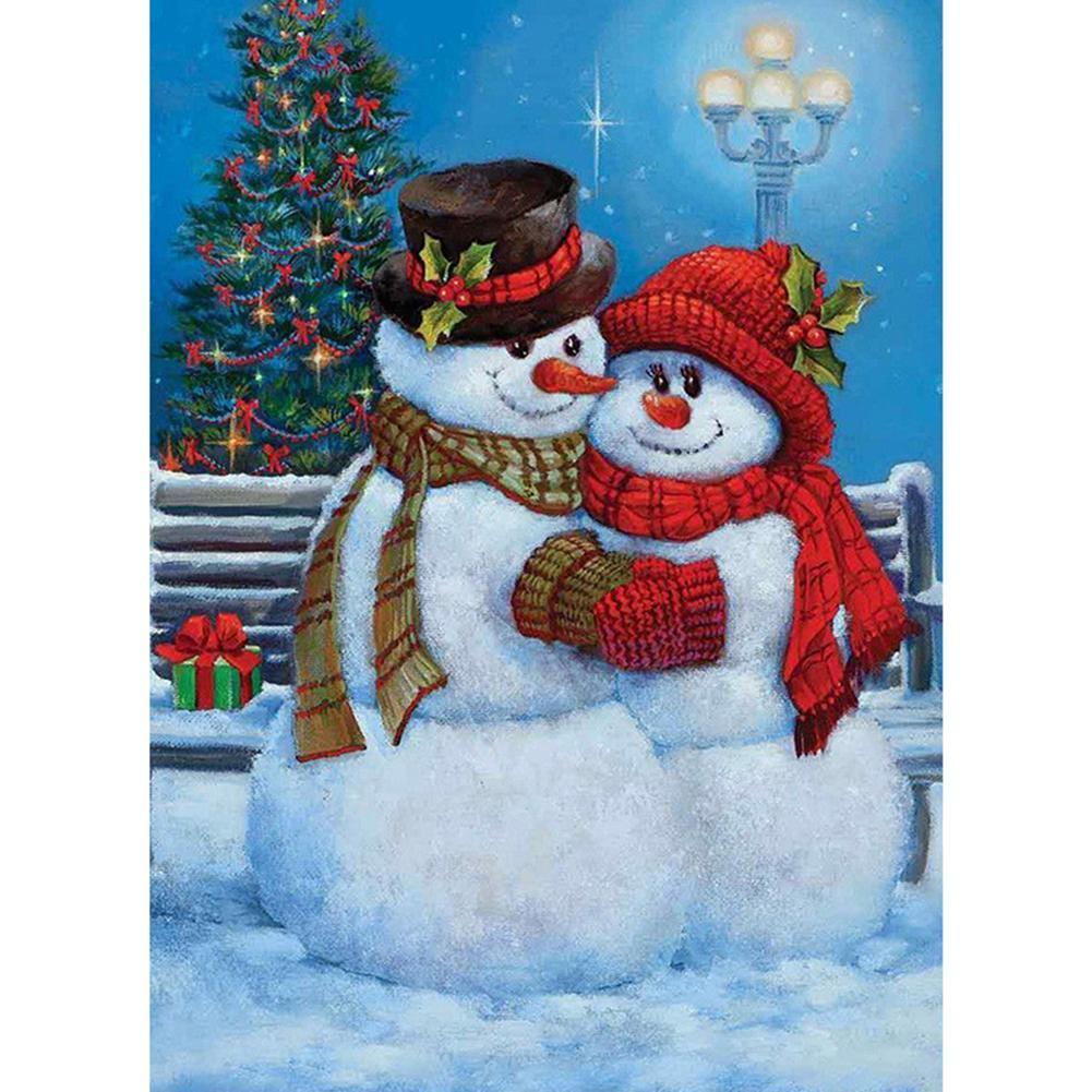 Snowman  - Full Drill Round Drill - 30x40cm