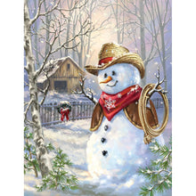 Load image into Gallery viewer, Snowman  - Full Drill Round Drill - 30x40cm
