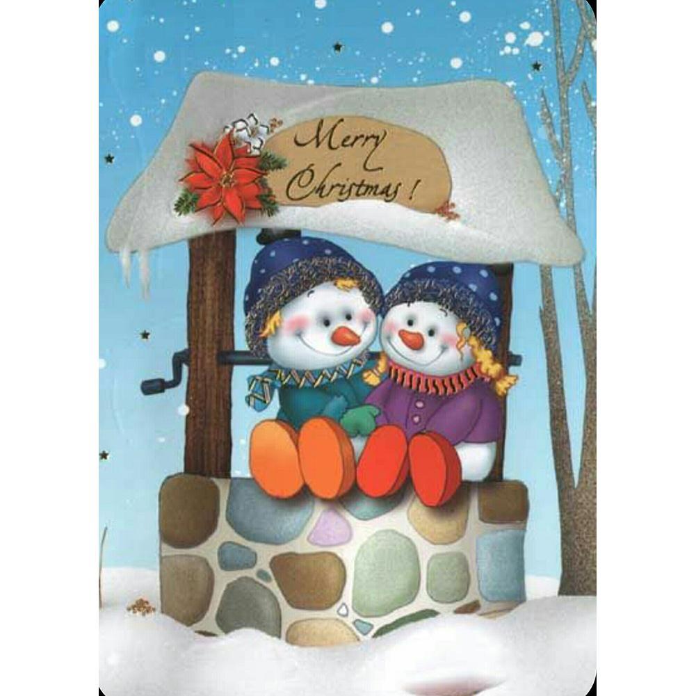 Snowman  - Full Drill Round Drill - 30x40cm