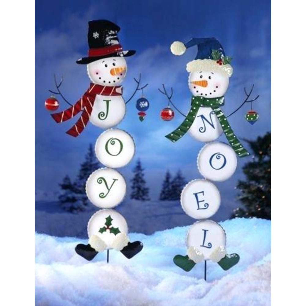 Snowman  - Full Drill Round Drill - 30x40cm