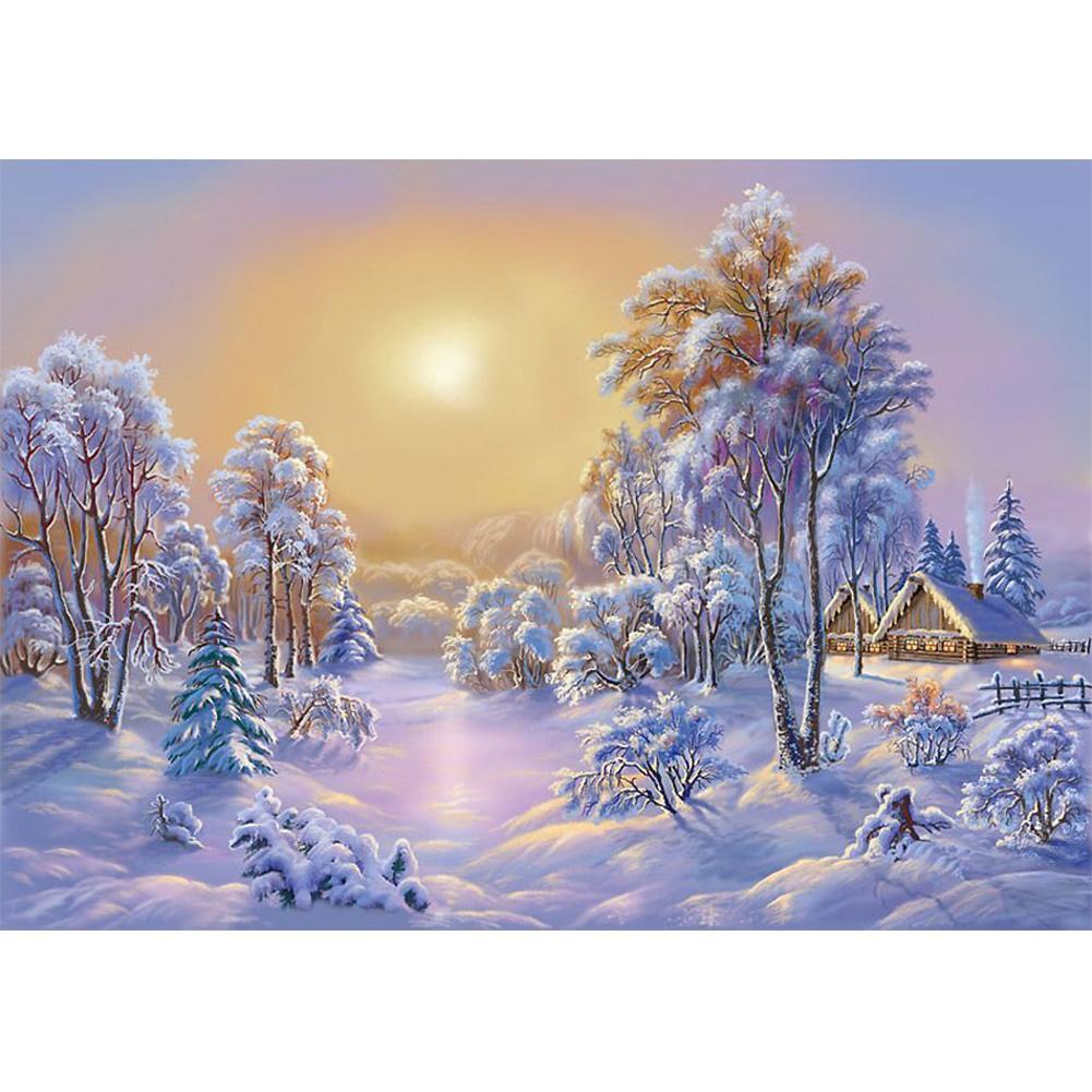 Snow Scenery  - Full Drill Round Drill - 40x30cm