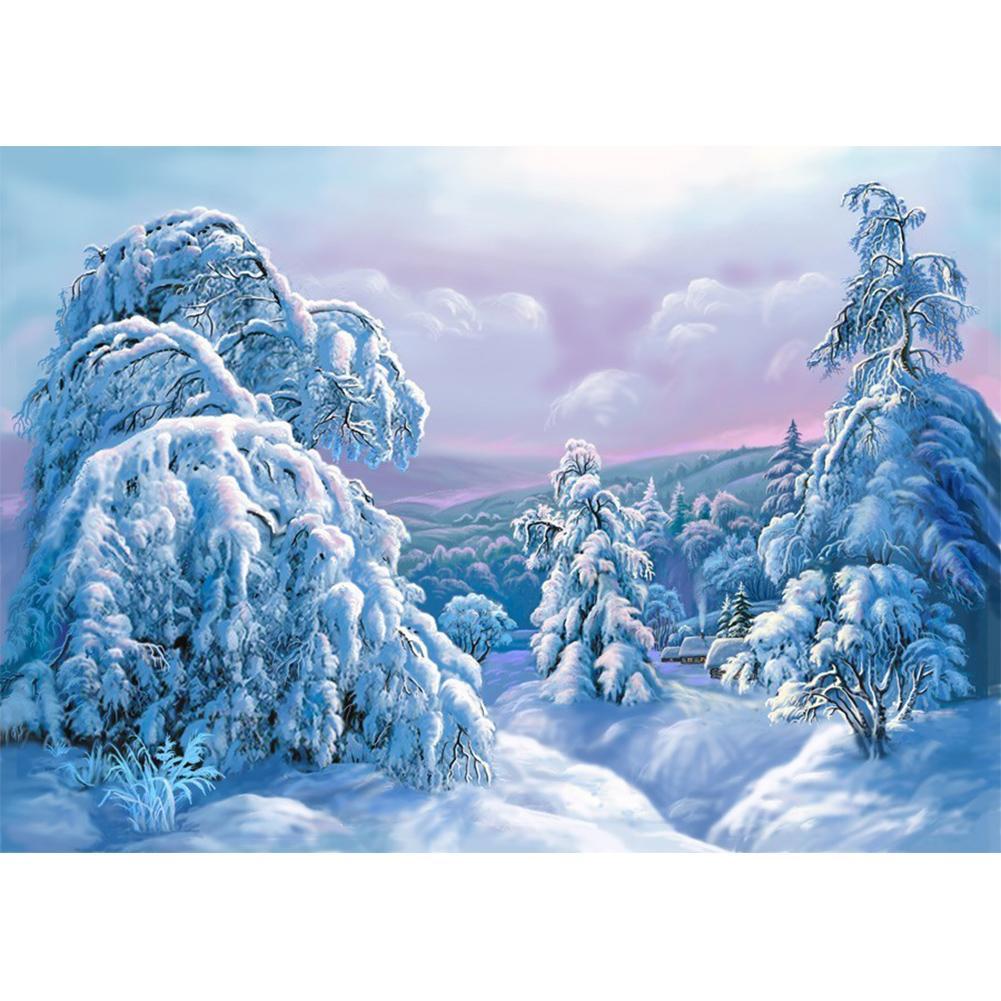 Snow Scenery  - Full Drill Round Drill - 40x30cm