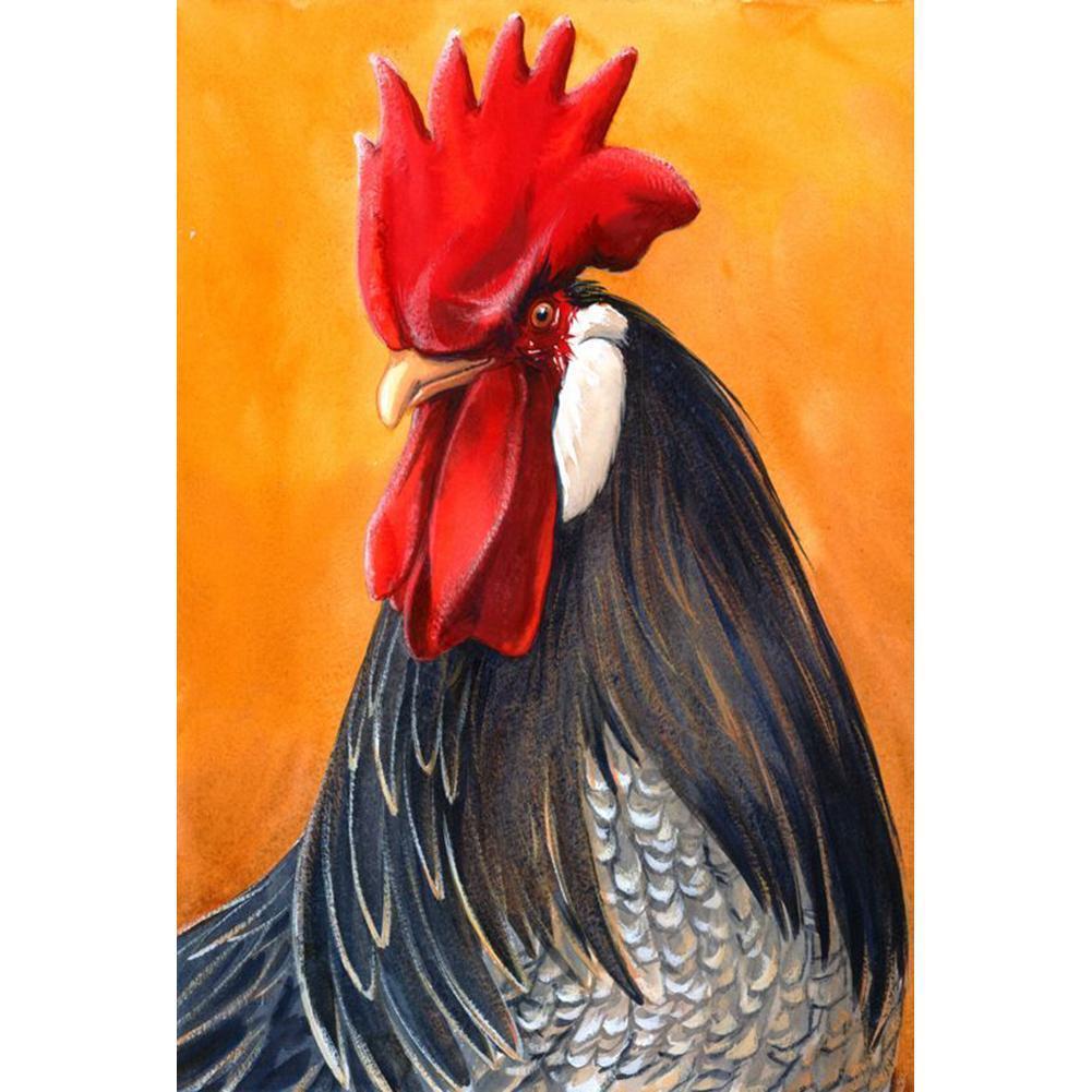 Rooster  - Full Drill Round Drill - 30x40cm