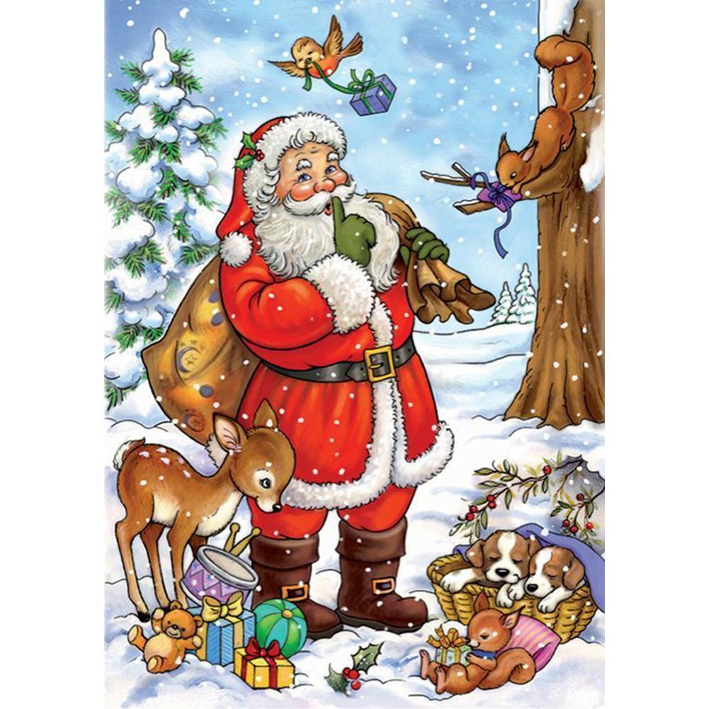 Santa Claus  - Full Drill Round Drill - 30x40cm