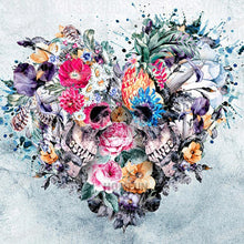 Load image into Gallery viewer, Love Skull Flower - Full Diamond Painting - 30x30cm
