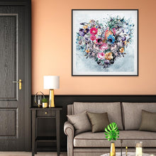 Load image into Gallery viewer, Love Skull Flower - Full Diamond Painting - 30x30cm
