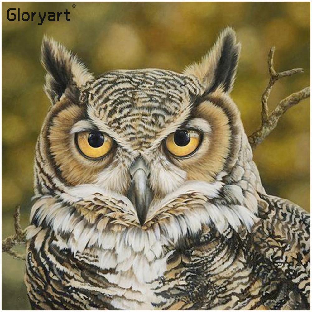 Gloryart Owl  - Full Drill Round Drill - 30x30cm