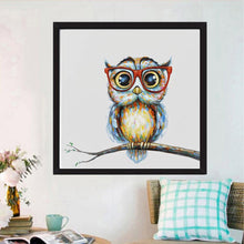 Load image into Gallery viewer, Glasses Owl - Full Drill Round Drill - 30x30cm
