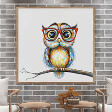 Load image into Gallery viewer, Glasses Owl - Full Drill Round Drill - 30x30cm
