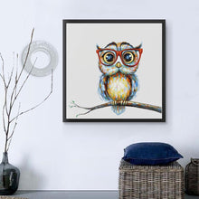 Load image into Gallery viewer, Glasses Owl - Full Drill Round Drill - 30x30cm
