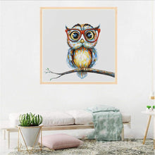 Load image into Gallery viewer, Glasses Owl - Full Drill Round Drill - 30x30cm
