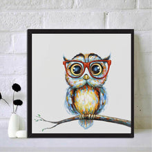 Load image into Gallery viewer, Glasses Owl - Full Drill Round Drill - 30x30cm
