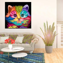 Load image into Gallery viewer, Colorful Cat - Full Drill Round Drill - 30x30cm
