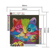 Load image into Gallery viewer, Colorful Cat - Full Drill Round Drill - 30x30cm
