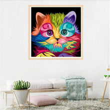 Load image into Gallery viewer, Colorful Cat - Full Drill Round Drill - 30x30cm
