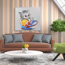 Load image into Gallery viewer, Cup Cat - Full Diamond Painting - 30x30cm
