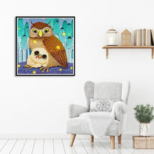 Load image into Gallery viewer, Owls Ornaments - Full Drill Round Drill - 30x30cm
