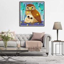 Load image into Gallery viewer, Owls Ornaments - Full Drill Round Drill - 30x30cm
