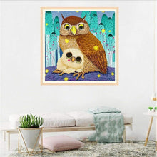 Load image into Gallery viewer, Owls Ornaments - Full Drill Round Drill - 30x30cm
