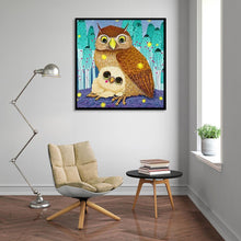 Load image into Gallery viewer, Owls Ornaments - Full Drill Round Drill - 30x30cm
