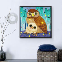 Load image into Gallery viewer, Owls Ornaments - Full Drill Round Drill - 30x30cm
