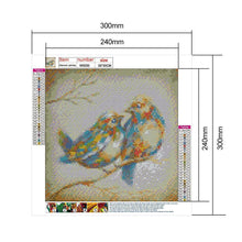 Load image into Gallery viewer, 2 Birds Ornament - Full Drill Round Drill - 30x30cm
