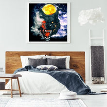 Load image into Gallery viewer, Wolf and Moon - Full Drill Round Drill - 30x30cm
