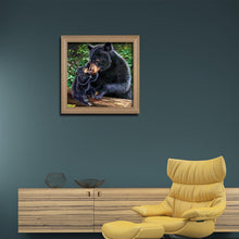 Load image into Gallery viewer, Black Bear - Full Drill Round Drill - 30x30cm
