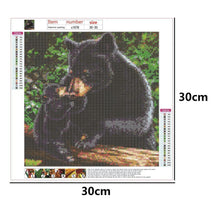 Load image into Gallery viewer, Black Bear - Full Drill Round Drill - 30x30cm
