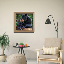 Load image into Gallery viewer, Black Bear - Full Drill Round Drill - 30x30cm
