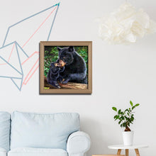 Load image into Gallery viewer, Black Bear - Full Drill Round Drill - 30x30cm
