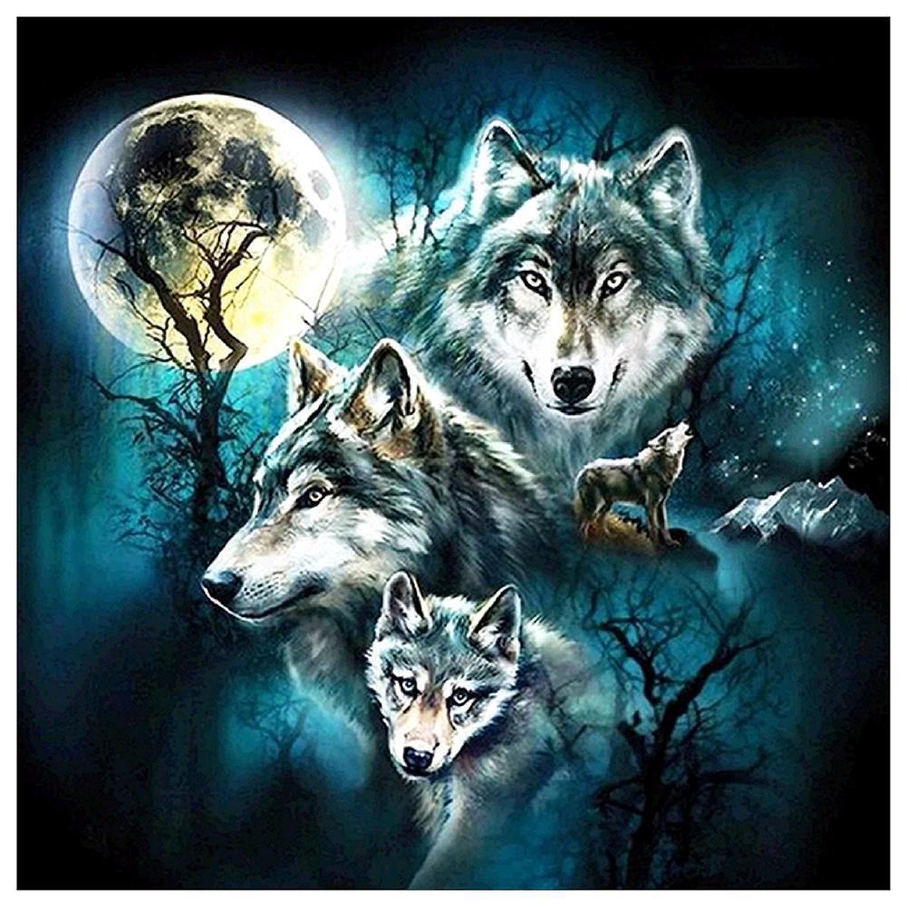 Night WolvesSet - Full Diamond Painting - 30x30cm