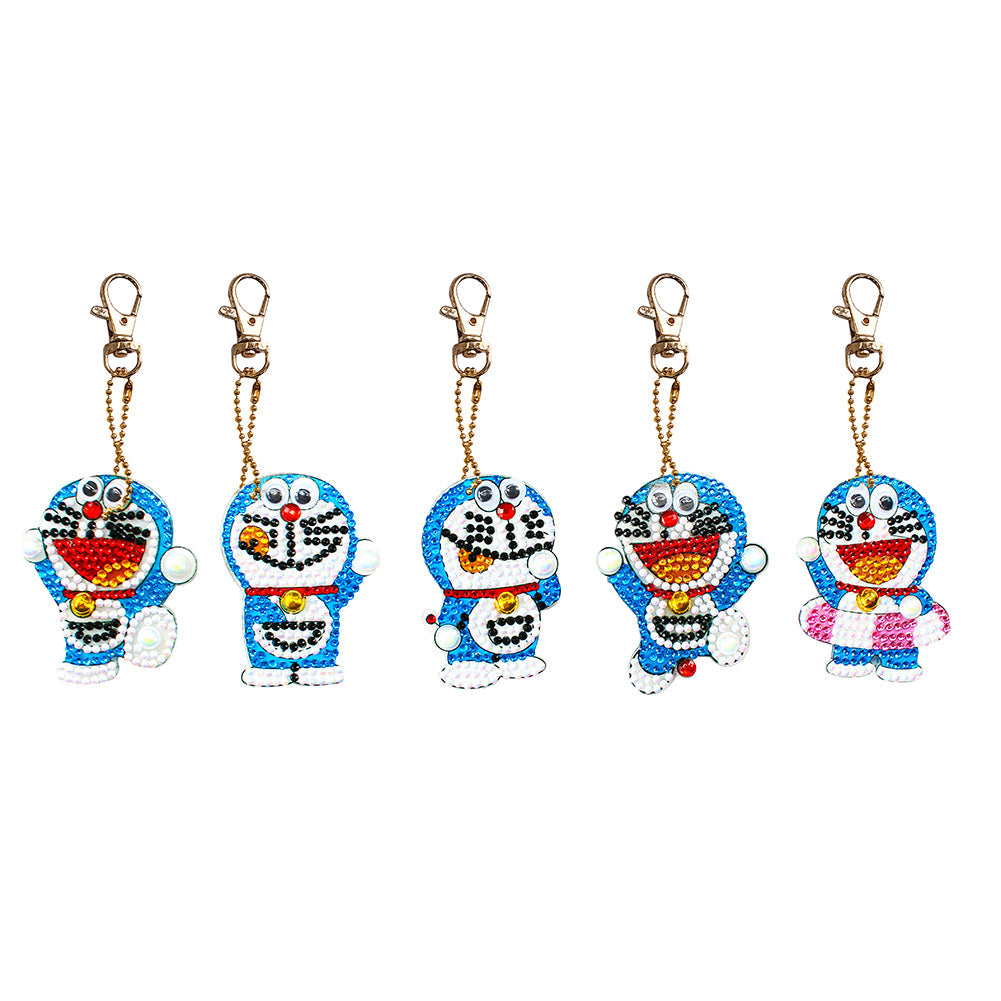 5pcs Cartoon DIY Keychain