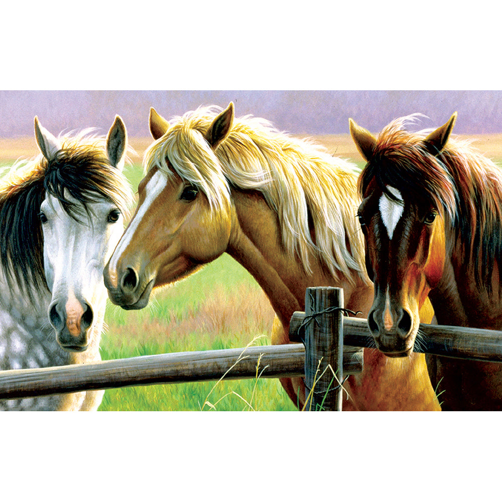 Grassland Horses-Full Drill Diamond Painting