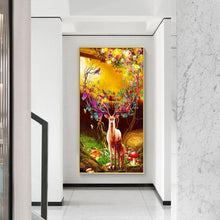 Load image into Gallery viewer, Flower Deer - Full Drill Round Drill Painting - 85x45cm
