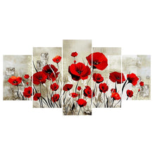 Load image into Gallery viewer, 5pcs/set Flower  - Full Drill Round Drill Painting  - 95x45cm
