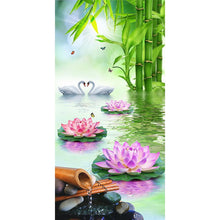 Load image into Gallery viewer, Lotus Swan - Full Drill Round Drill Painting - 85x45cm
