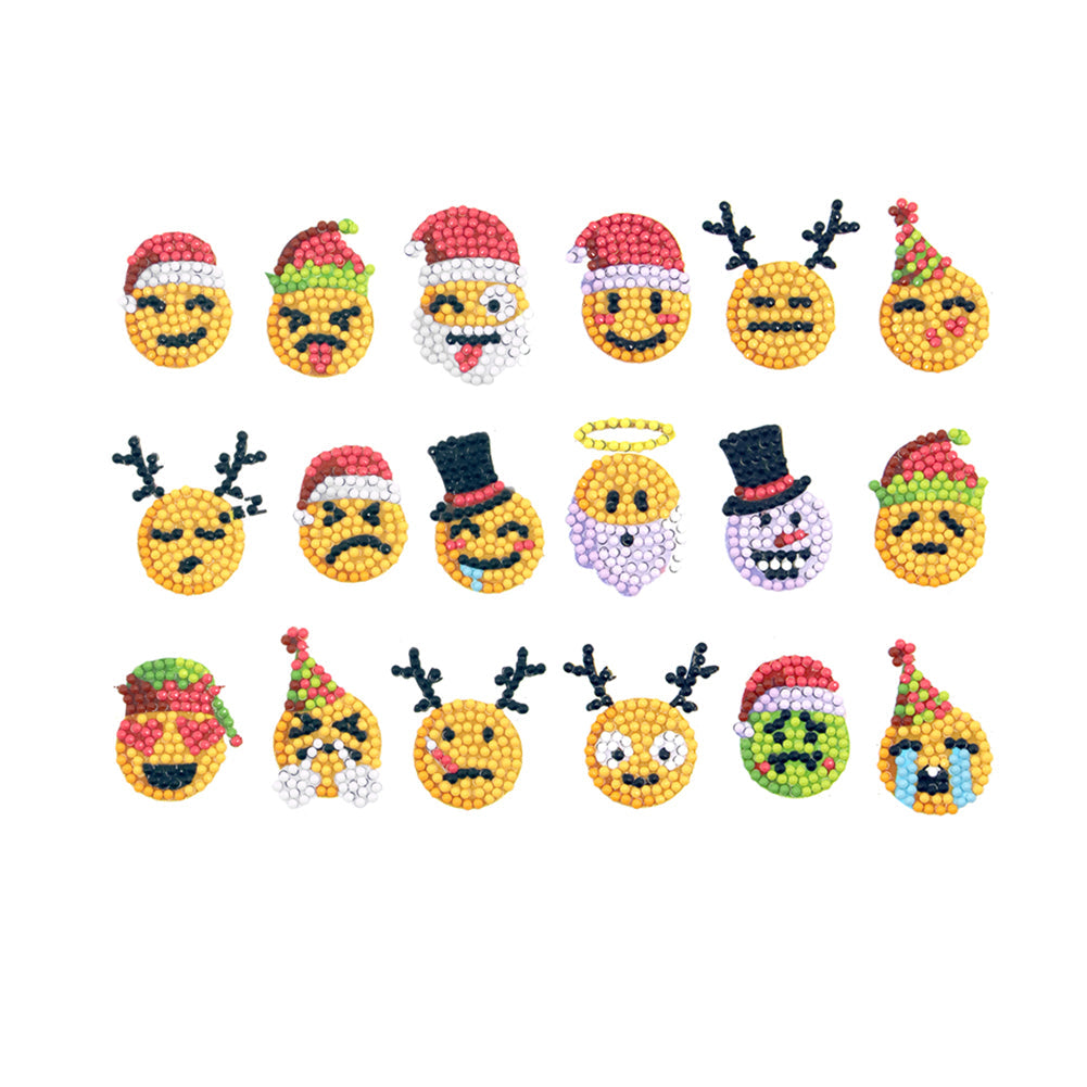 8pcs-Emoticons-Diamond Painting Free Stickers