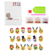 Load image into Gallery viewer, 8pcs-Emoticons-Diamond Painting Free Stickers
