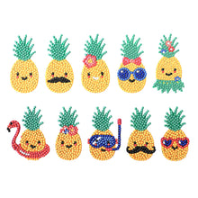 Load image into Gallery viewer, 10pcs-Pineapple-Diamond Painting Free Stickers
