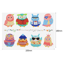 Load image into Gallery viewer, 8pcs-Owl-Diamond Painting Free Stickers
