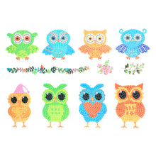 Load image into Gallery viewer, 8pcs-Owl-Diamond Painting Free Stickers
