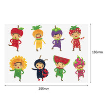 Load image into Gallery viewer, 8pcs-Fruit Kid-Diamond Painting Free Stickers
