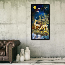 Load image into Gallery viewer, Gold Deer - Full Drill Round Drill Painting - 85x45cm
