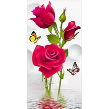 Load image into Gallery viewer, Rose Butterflies - Full Drill Round Drill - 45x85cm
