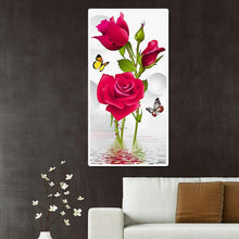 Load image into Gallery viewer, Rose Butterflies - Full Drill Round Drill - 45x85cm
