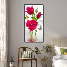 Load image into Gallery viewer, Rose Butterflies - Full Drill Round Drill - 45x85cm
